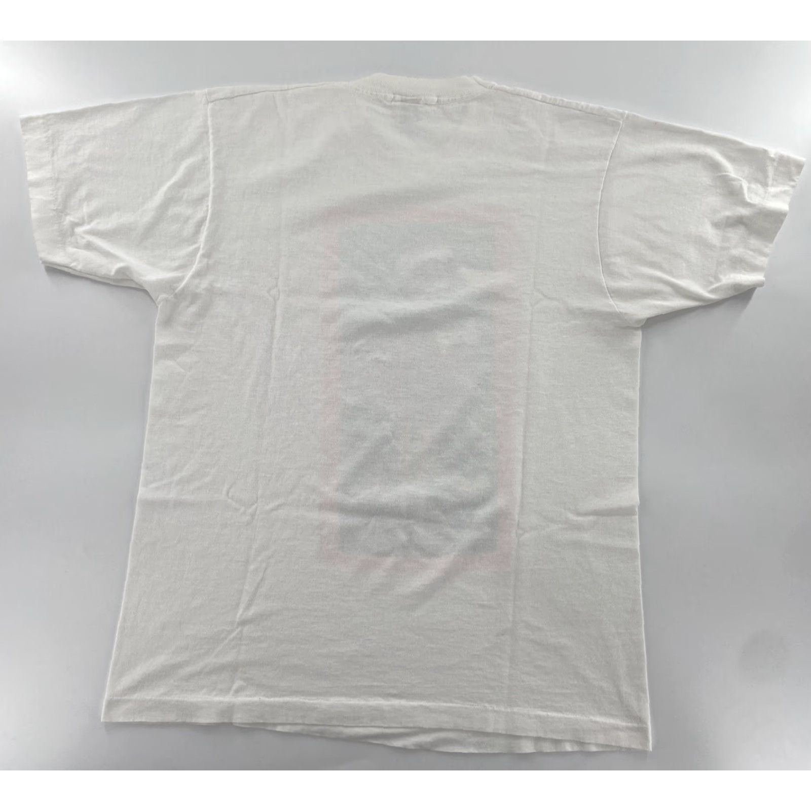 Fruit Of The Loom VINTAGE Flamingo Shirt Adult XL Christmas Glitter Graphic T-Shirt White 100% Cotton USA Mens 90s Christmas Flamingo Glitter Logo Size US XL / EU 56 / 4 - 2 Thumbnail