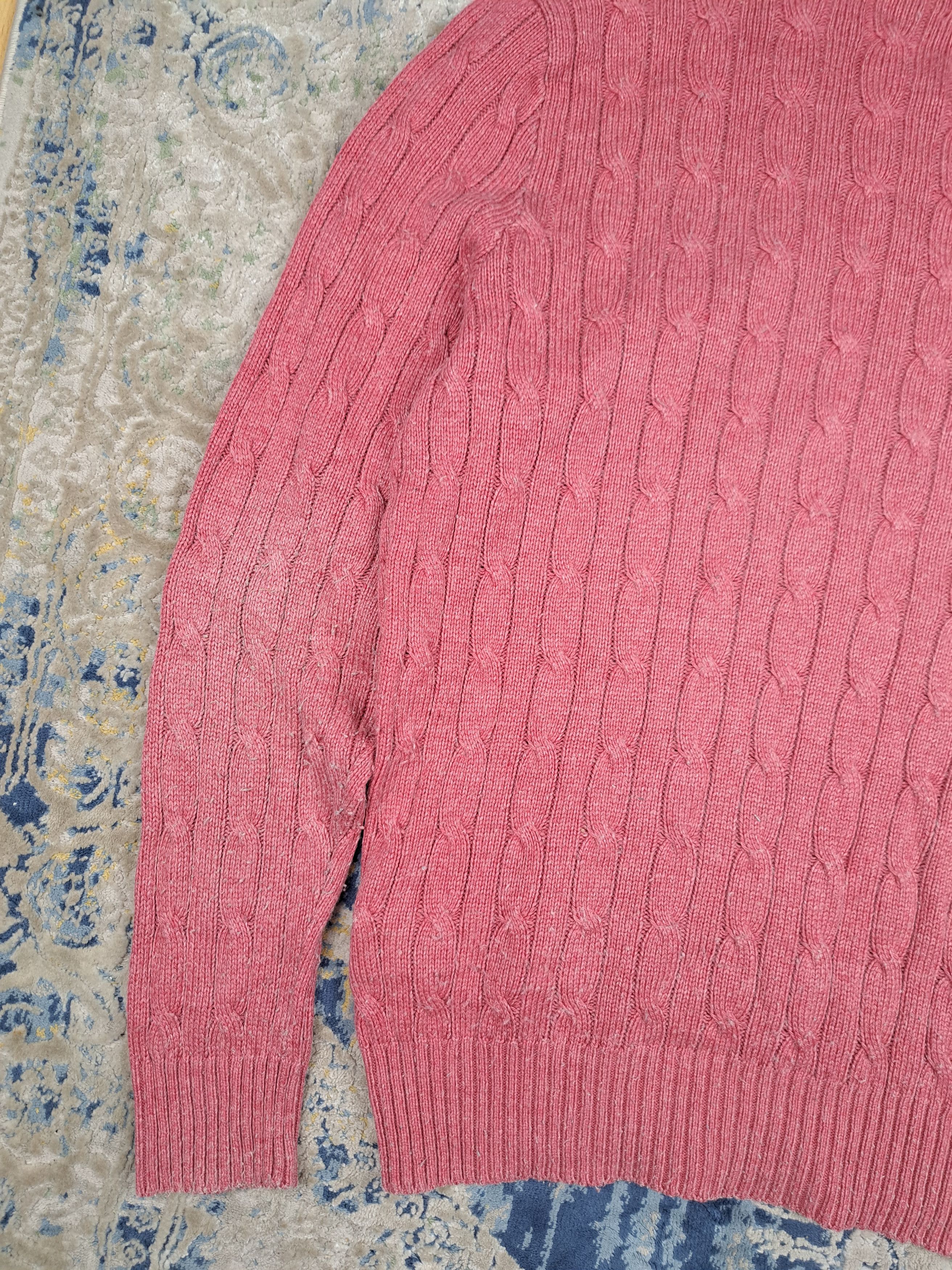 Polo Ralph Lauren Ralph Lauren 100% Silk Cable Knit Pink Sweater Luxury Size US XL / EU 56 / 4 - 8 Thumbnail