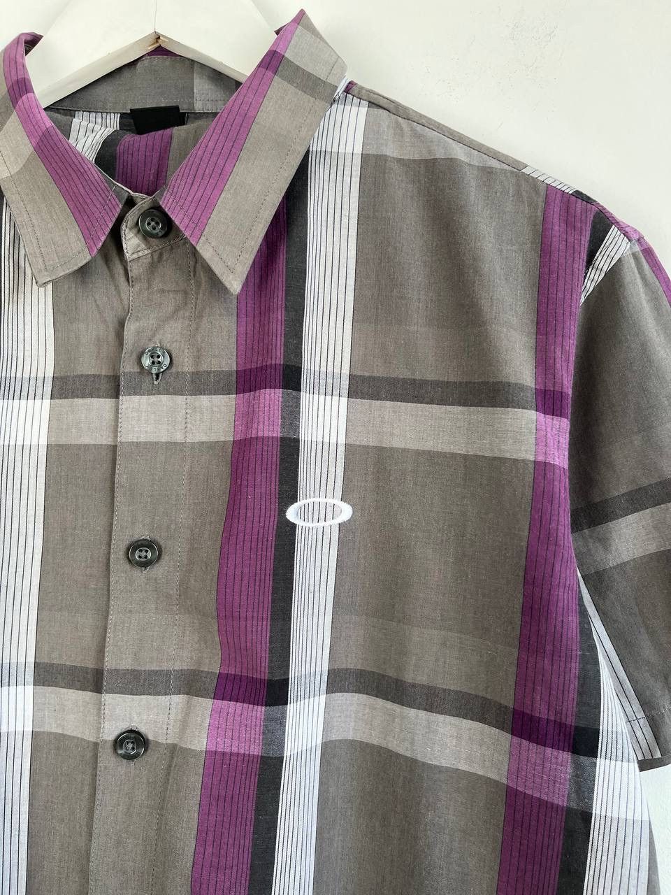 Oakley Oakley Chekered Grey Short Sleeve Shirt Size US M / EU 48-50 / 2 - 2 Thumbnail