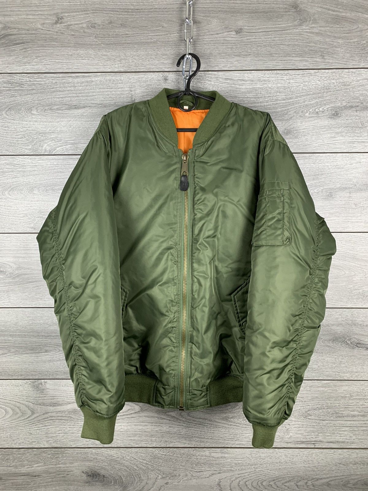 Mens Vintage Bomber Jacket MA-1 Oversized Fit