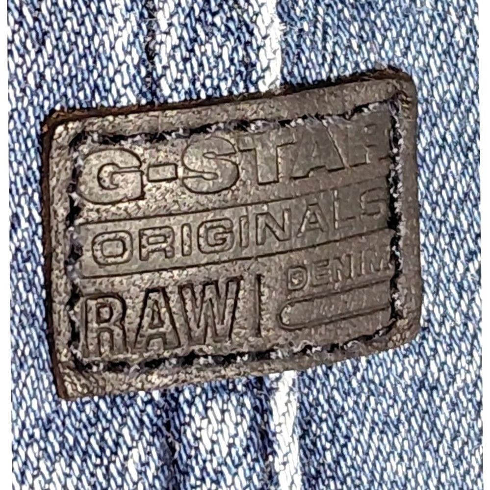Vintage G-STAR RAW Jeans Slim 32 Blue Solid Denim Men Size US 32 / EU 48 - 3 Thumbnail