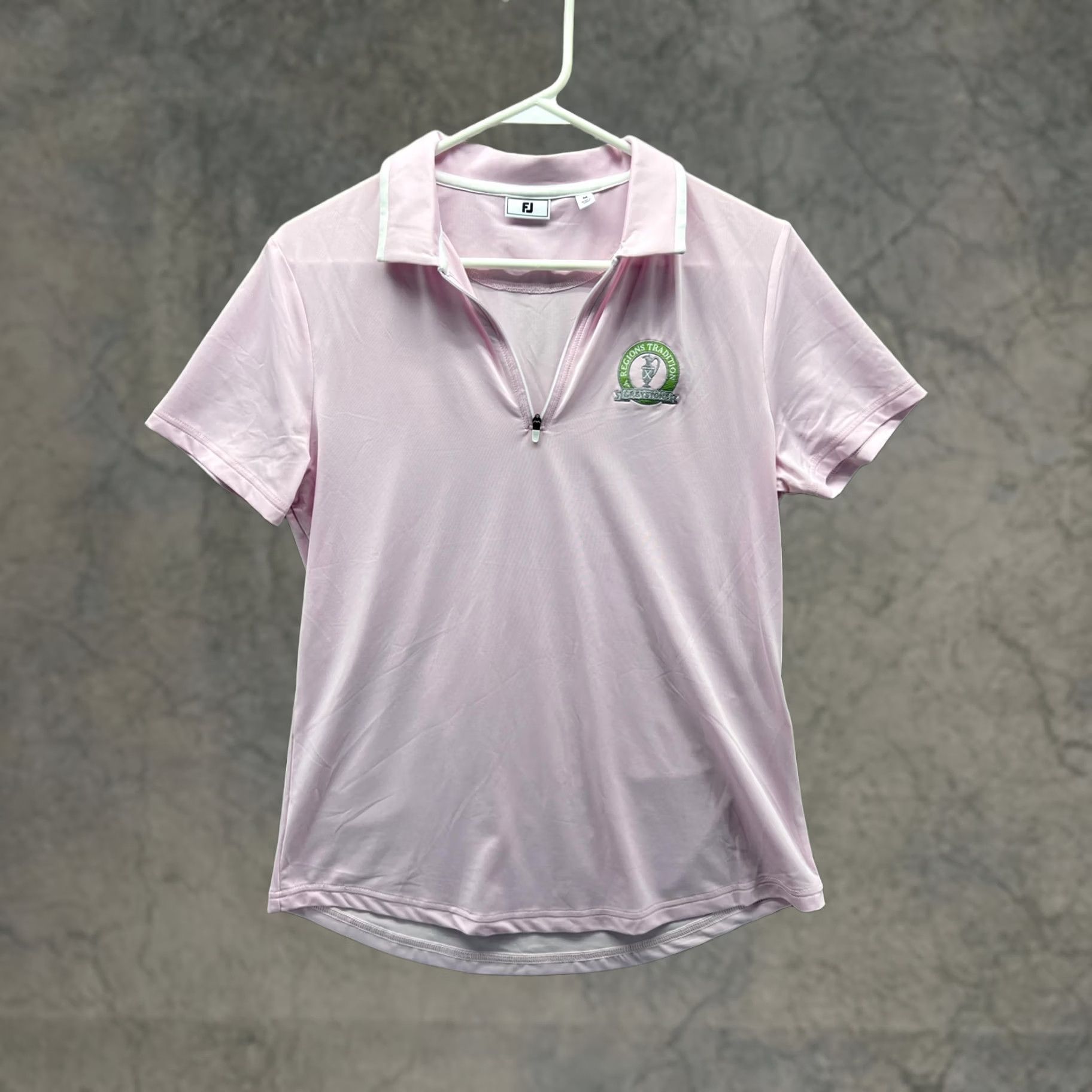 Footjoy FootJoy Polo Shirt Womens M Pink Short Sleeve 1/4 Zip Regions Tradition Golf Activewear Summer Womens Size M / US 6-8 / IT 42-44 - 1 Thumbnail