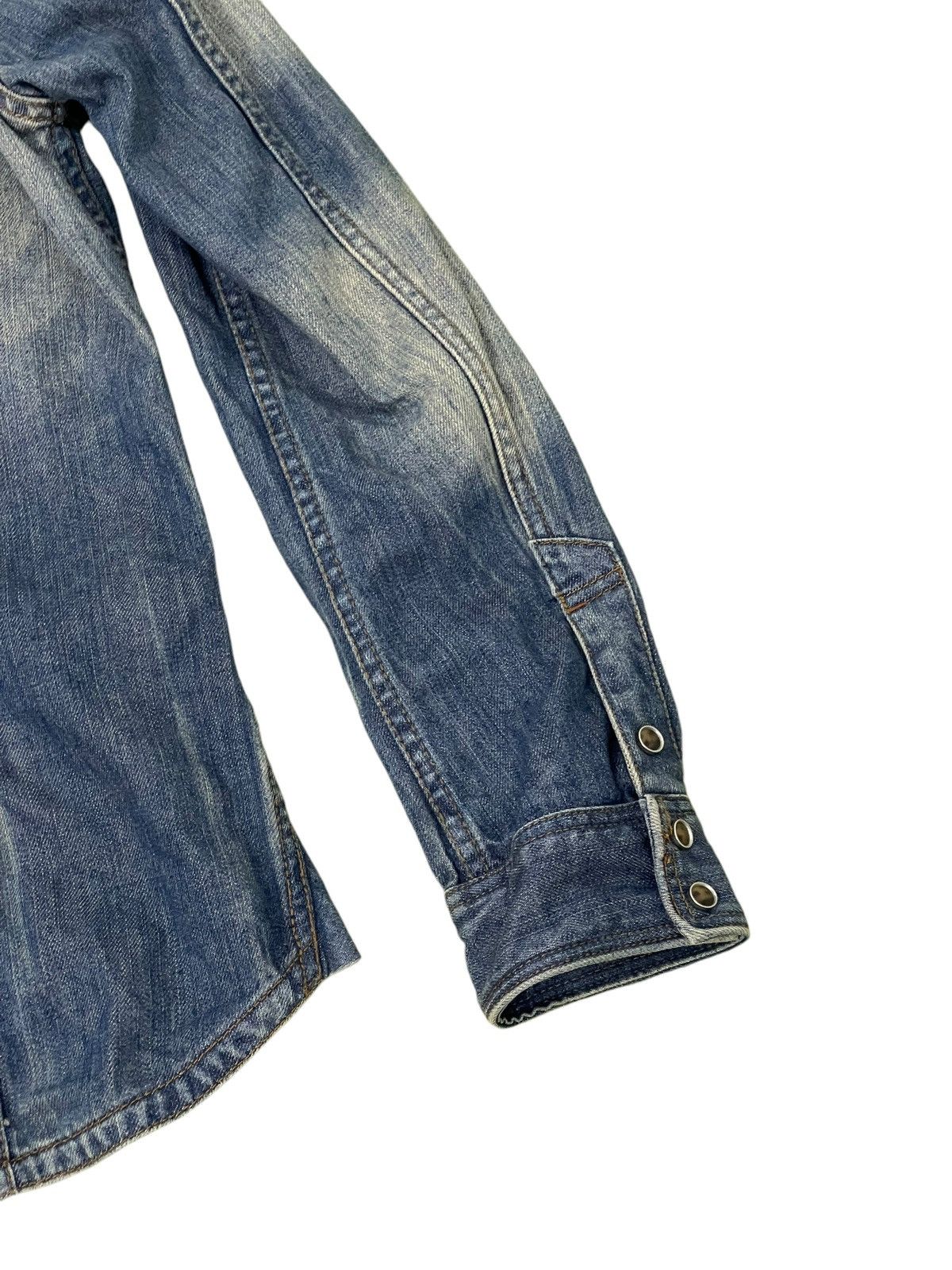 Japanese Brand Western Denim Shirt Nicole Club Japan Faded Slim 5🟩9 Size US S / EU 44-46 / 1 - 11 Thumbnail
