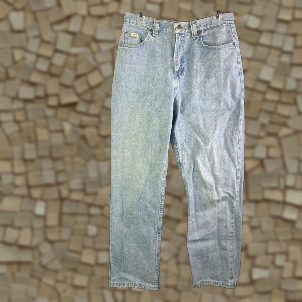 Vintage VINTAGE Riders Jeans Mom High Rise Light Blue Denim 30x28 Women Size 32" / US 10 / IT 46 - 1 Thumbnail