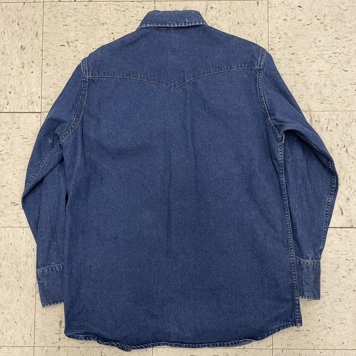 Carhartt × Vintage Pearl Snap Denim Western Shirt Dark Wash Size US XL / EU 56 / 4 - 9 Thumbnail