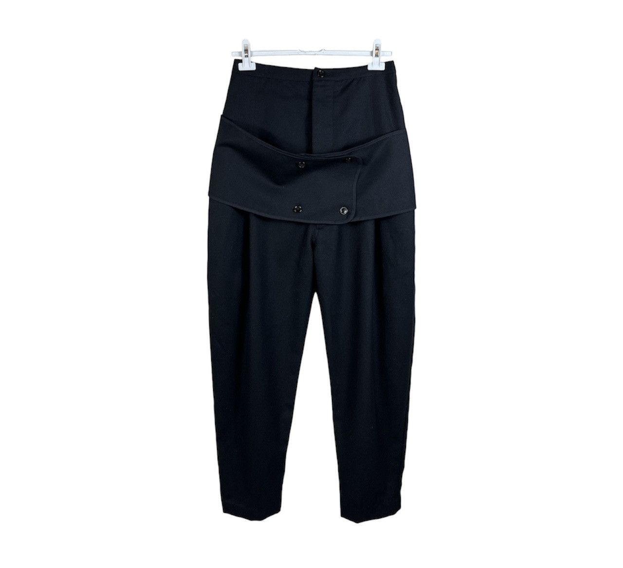 image of Avant Garde Vintage Henrik Vibskov High Waist Wool Pants Belt Trousers in Black, Men's (Size 32)
