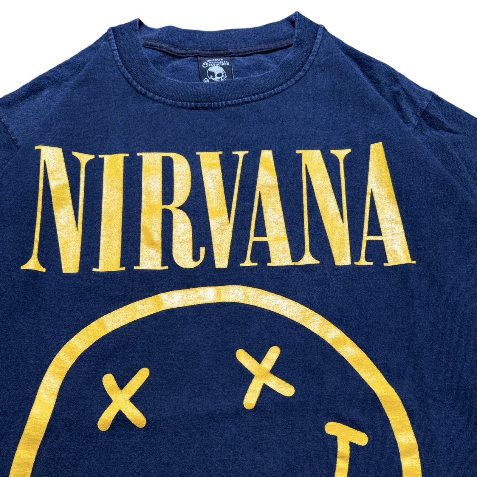 Nirvana Vintage Y2K Nirvana Smiley Double Sided Graphic T shirt Fade Size US M / EU 48-50 / 2 - 2 Thumbnail