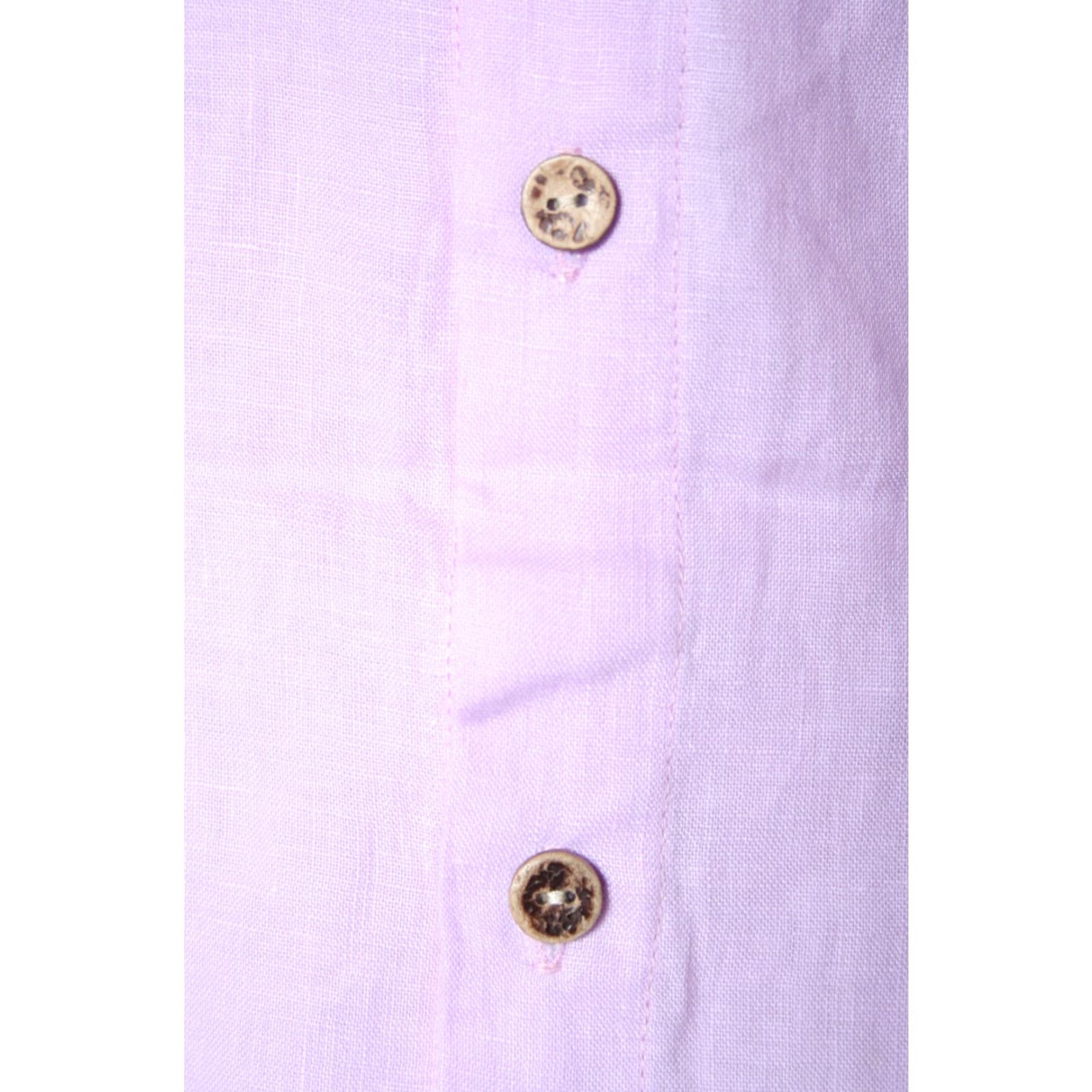 Vintage LOST IN NOWHERE Light Lilac Purple Linen Short Sleeve Button Front Shirt Sz. L Mens Shirt Size US L / EU 52-54 / 3 - 4 Thumbnail