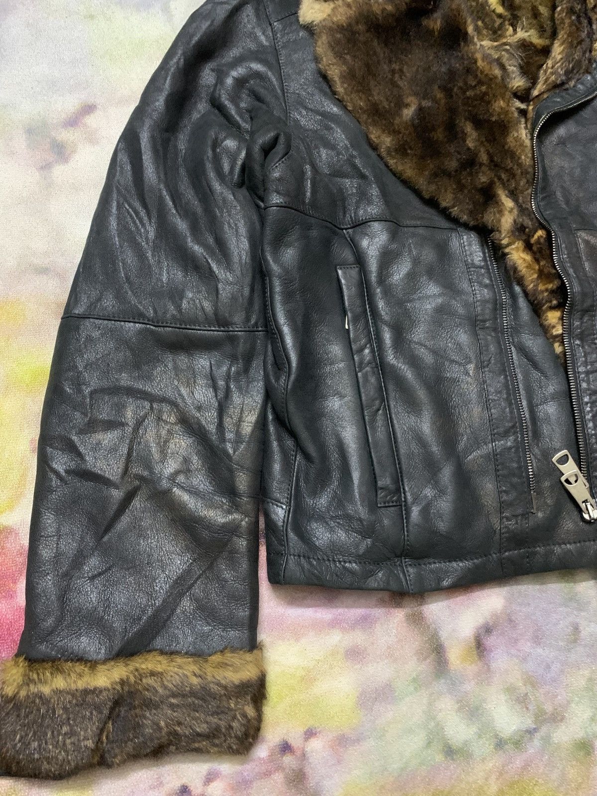 Giorgio Armani Vintage GIORGIO ARMANI LEATHER RYDERS SHEARLING Size US M / EU 48-50 / 2 - 4 Thumbnail
