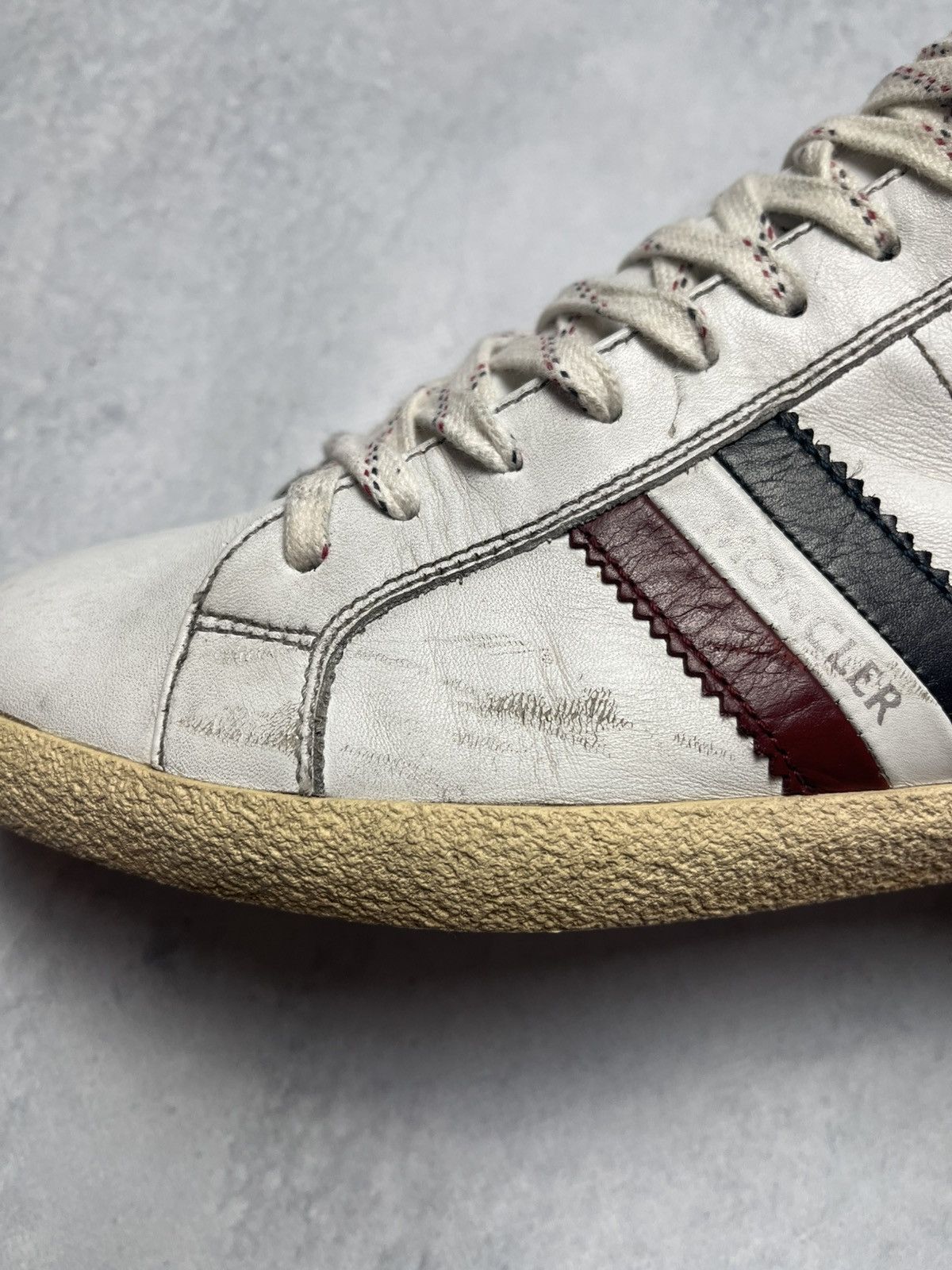 Moncler VERY RARE MONCLER HI LEATHER SNEAKERS Size US 9.5 / EU 42-43 - 9 Thumbnail