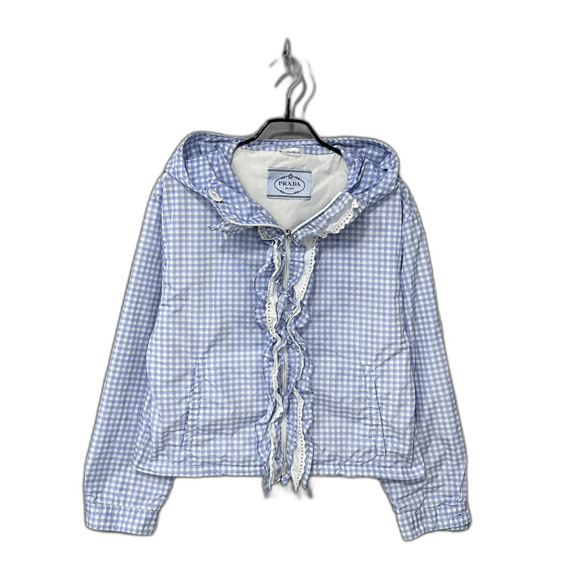 Prada PRADA Blue White Checkered Jacket Size M / US 6-8 / IT 42-44 - 1 Thumbnail