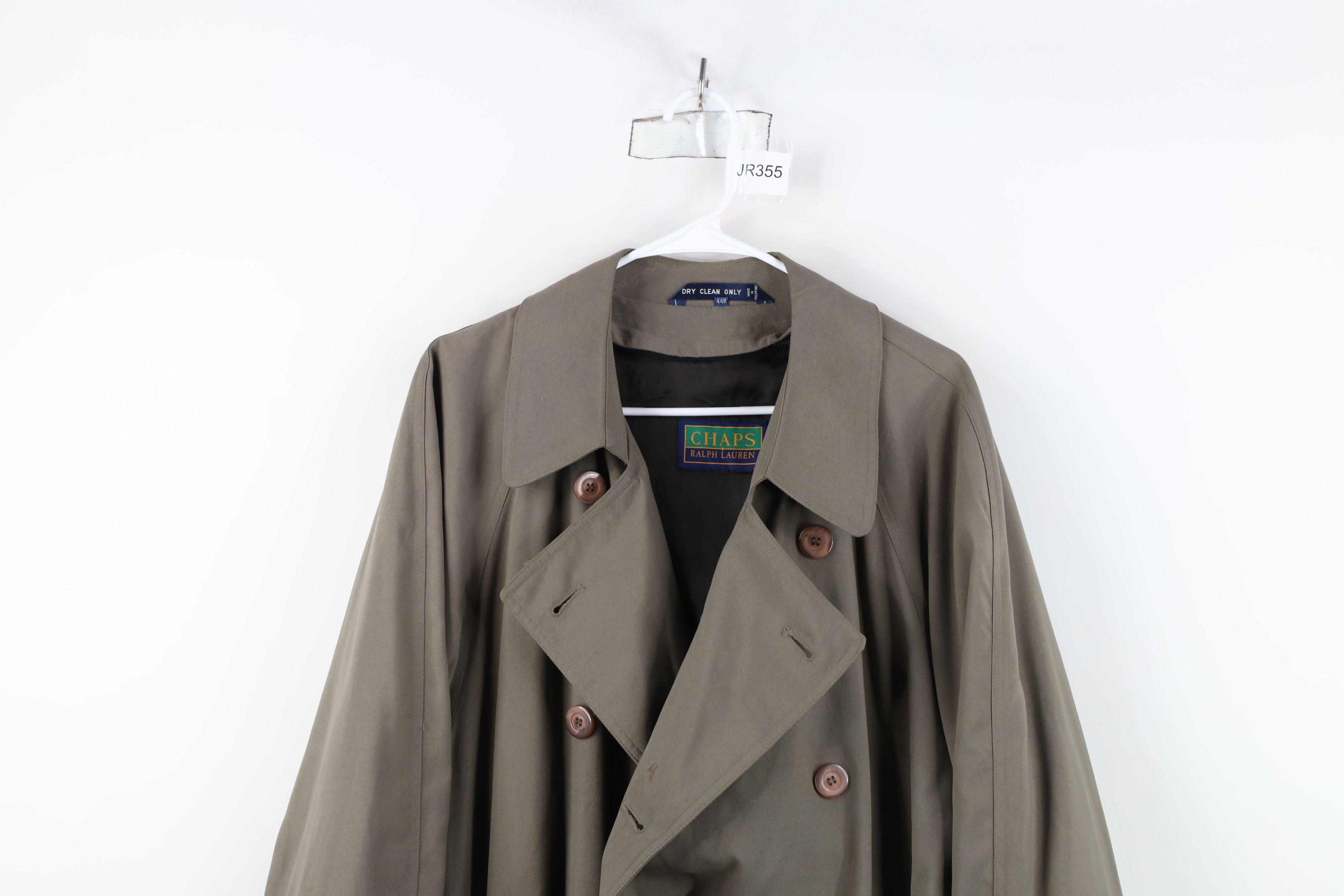 Ralph Lauren × Vintage Vintage 90s Chaps Ralph Lauren Belted Trench Coat Jacket Size US XXL / EU 58 / 5 - 2 Thumbnail