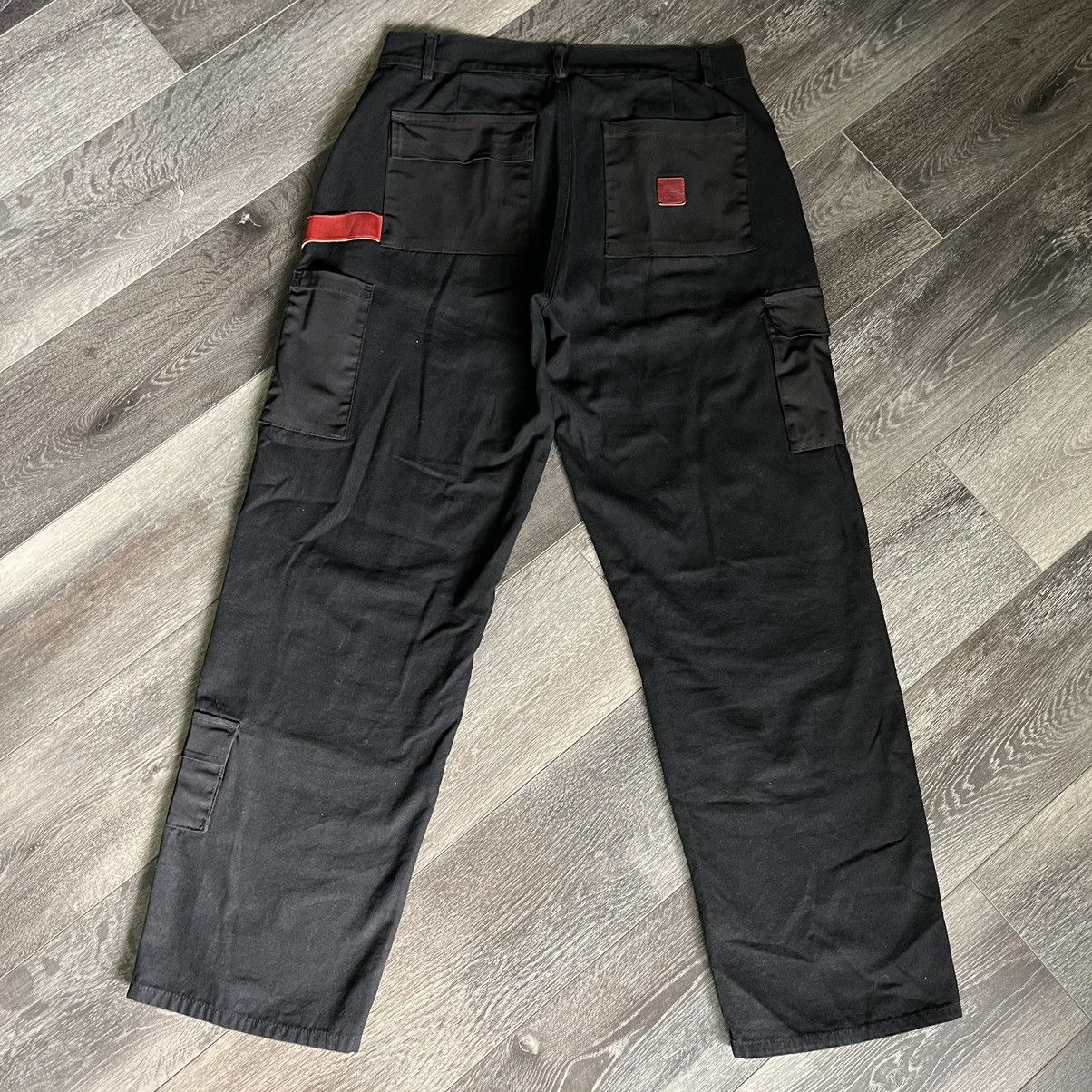 image of Fugazi Technician Cargo Carpenter Multi Pocket Pants Size M in Black/Red, Men's