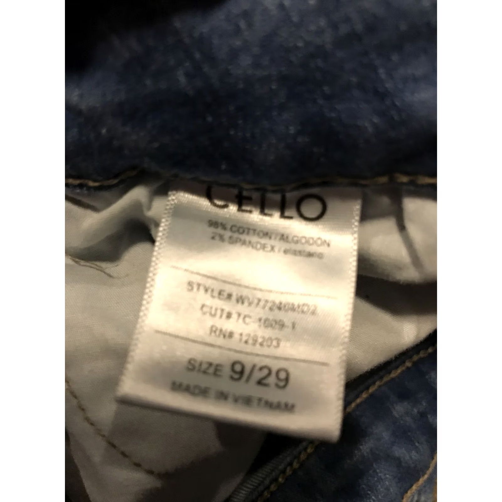 Vintage Cello Juniors Jeans Size 9 Cotton Blend Denim Straight Waist 30 Inseam 26 Blue Vintage: No Women/Mens Size 30" / US 8 / IT 44 - 3 Thumbnail