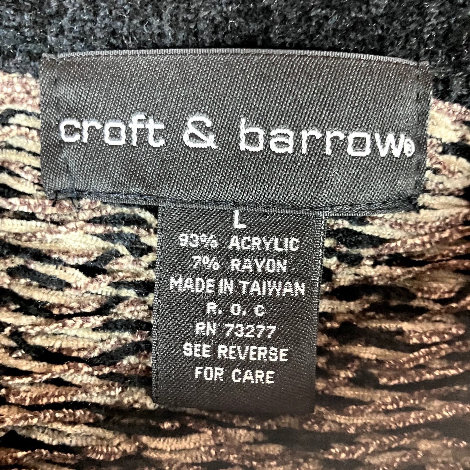 Croft & Barrow × Vintage Vintage 1990s Croft & Barrow Striped Rayon Sweater Size US L / EU 52-54 / 3 - 4 Thumbnail