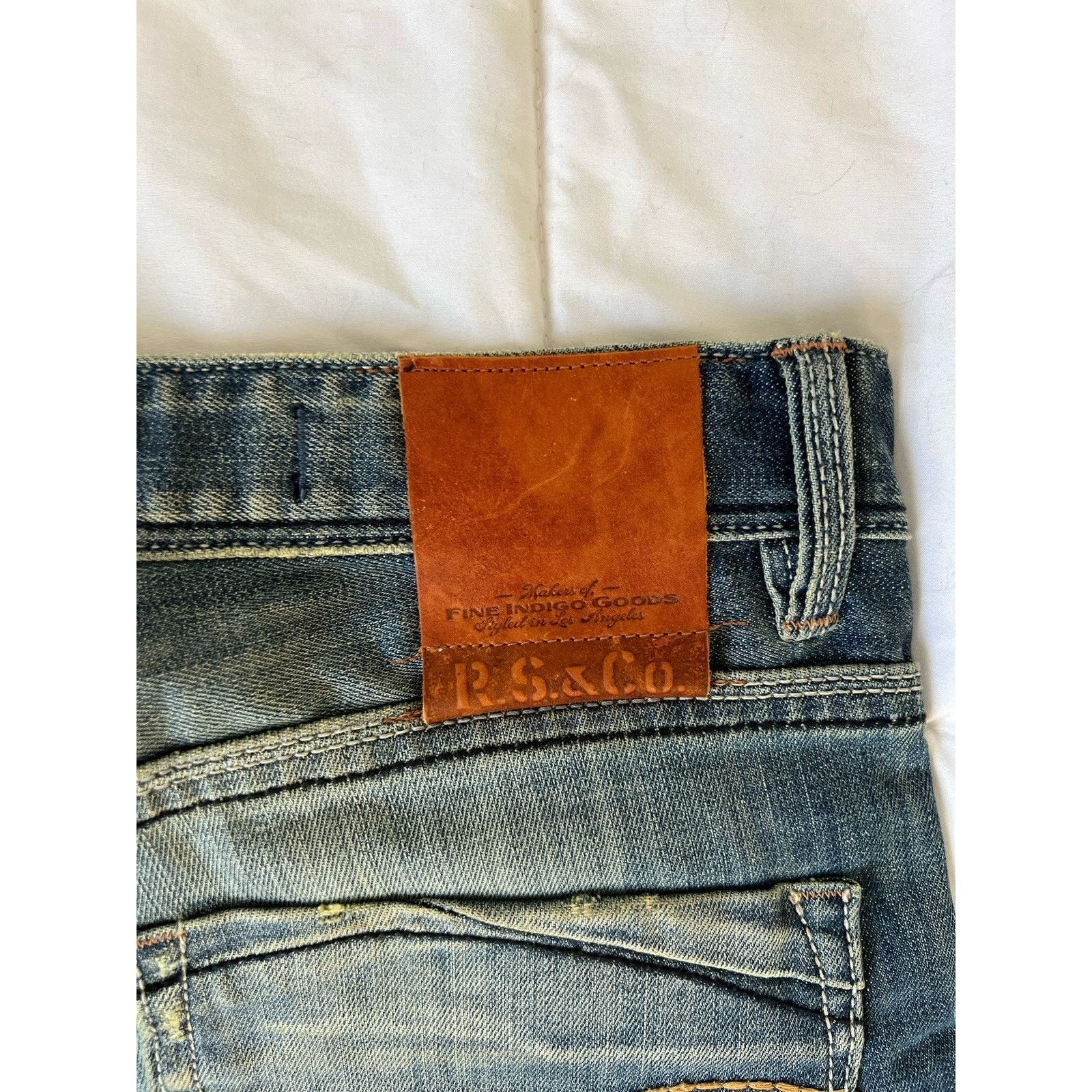 Rising Sun & Co. RS And CO Jeans Men’s 100% Cotton Wide Leg Size 32 Size US 32 / EU 48 - 4 Thumbnail
