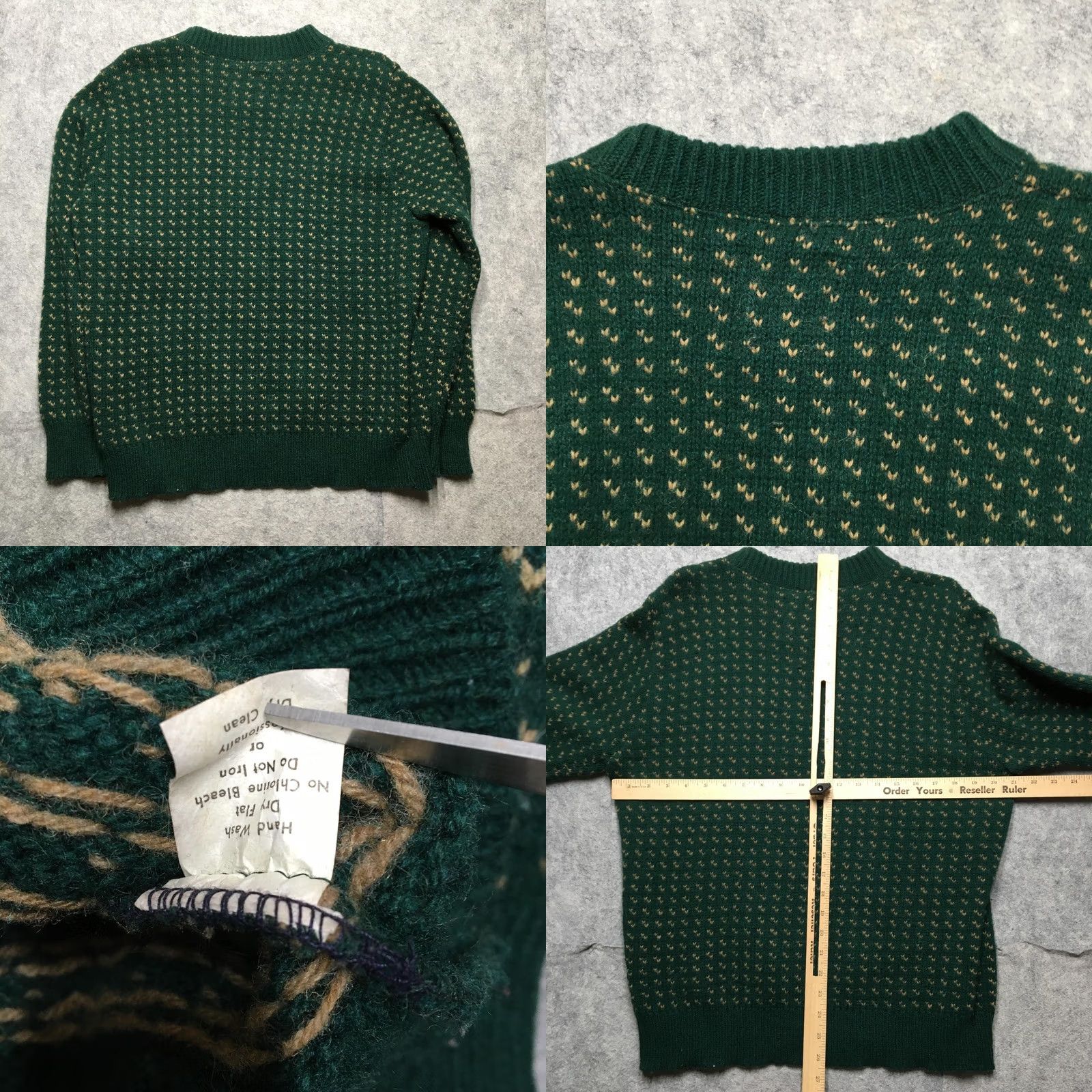 Vintage VINTAGE ALPS Men’s Green Geometric Knit Crewneck Sweater L Pullover Hoodie? Size US L / EU 52-54 / 3 - 8 Thumbnail