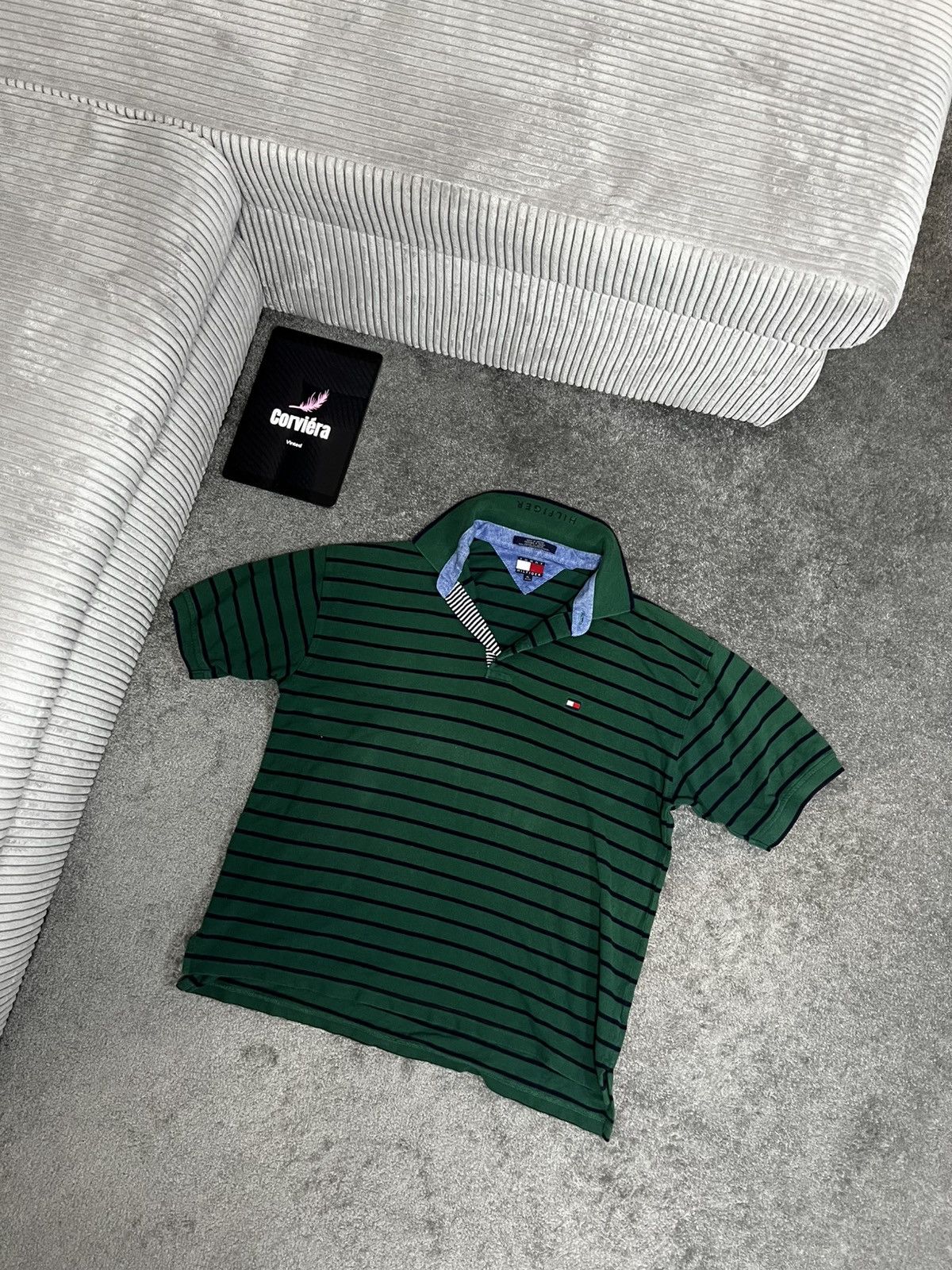Designer × Tommy Hilfiger × Vintage Tommy Hilfiger Vintage Polo Shirt Size US L / EU 52-54 / 3 - 1 Thumbnail