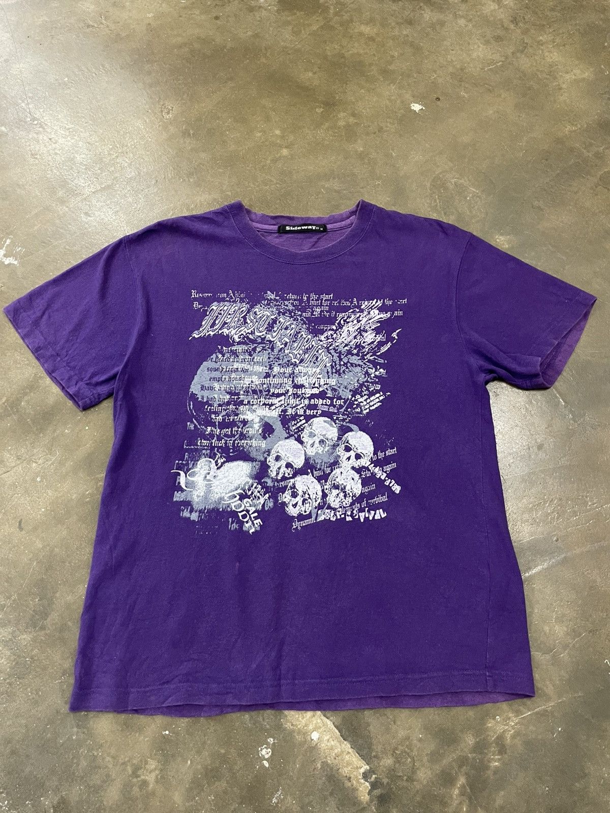 Japanese Brand Vintage Y2K Faded Sideway Wording Poem Skull Size US M / EU 48-50 / 2 - 1 Thumbnail