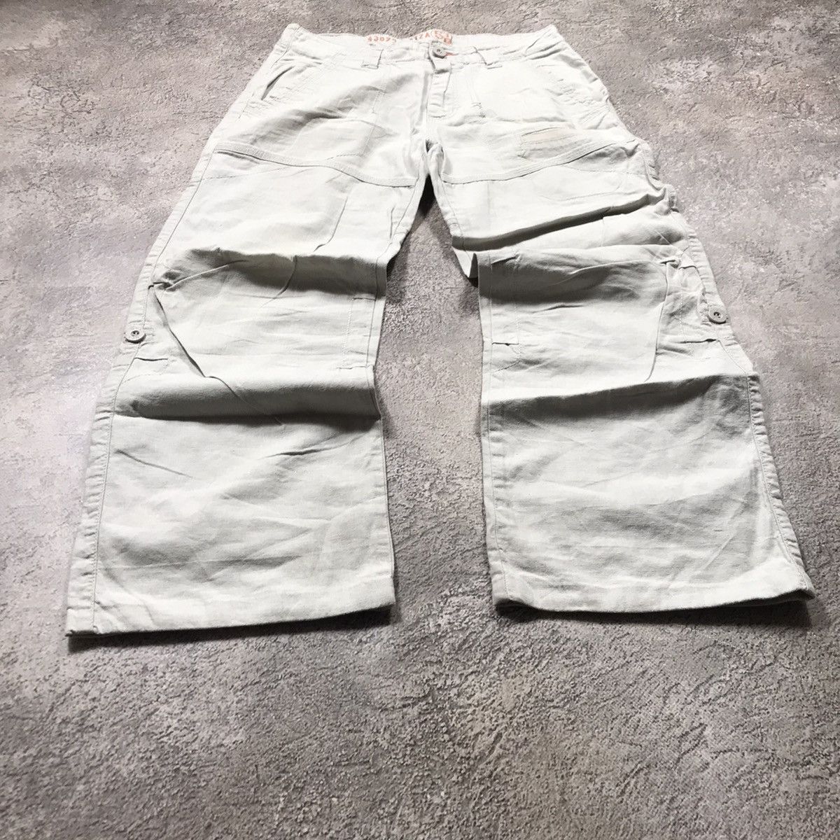 Vintage Vintage 90s Baggy Cargo Pants Distressed Parachute Streetwea Size 29" - 1 Thumbnail