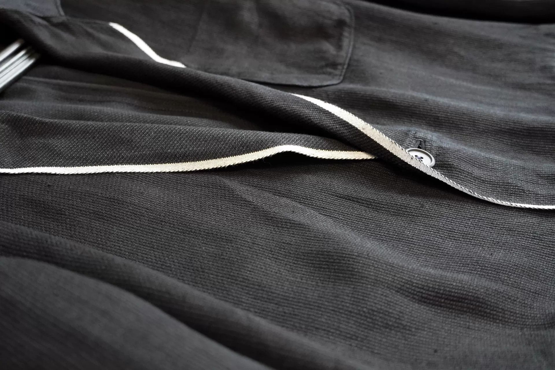 Yohji Yamamoto Yohji Yamamoto 1990SS White Trim Twill Asym Hem Jacket S Size US S / EU 44-46 / 1 - 6 Thumbnail