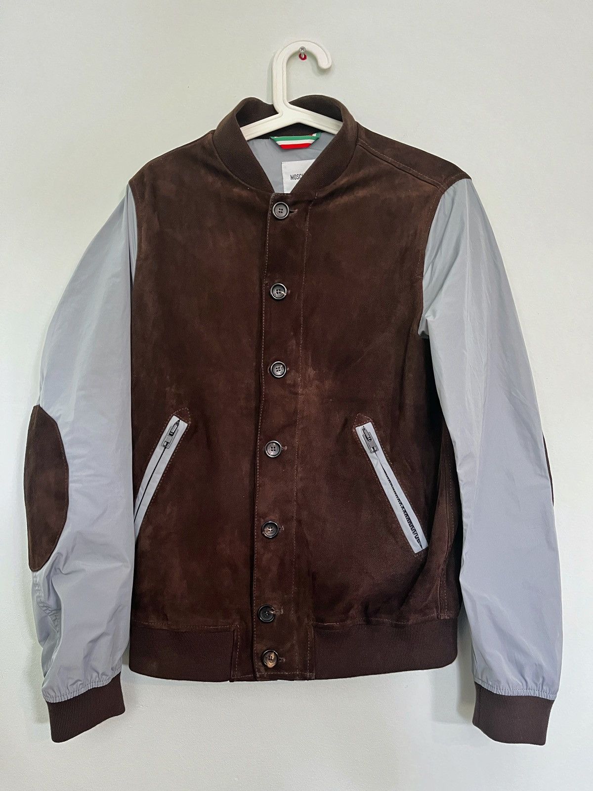 Moschino Moschino Suede Leather Varsity Bomber Jacket Made In Italy Size US S / EU 44-46 / 1 - 1 Thumbnail