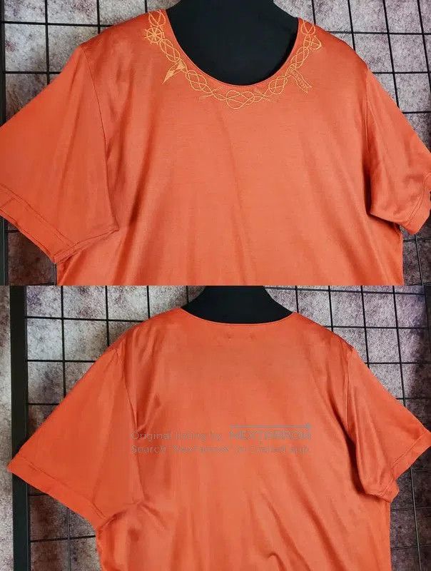 Burberry Burberry Red Cotton Logo Embroidered T-Shirt. Size M / US 6-8 / IT 42-44 - 3 Thumbnail