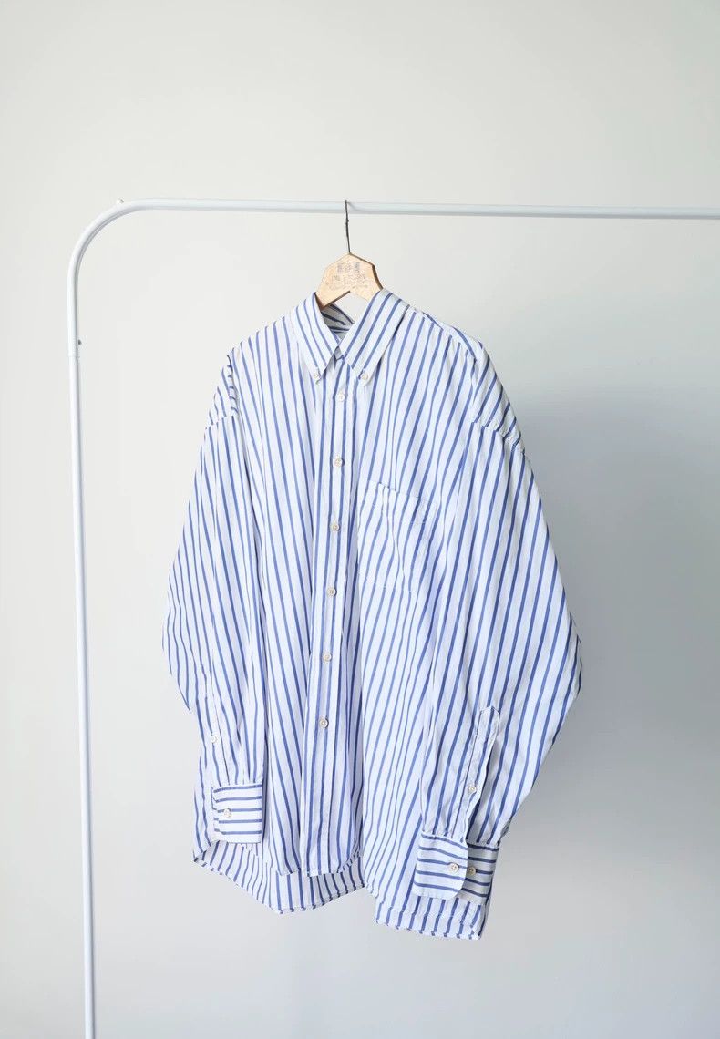 Our Legacy Our Legacy size46 Blue and white striped shirt Size US S / EU 44-46 / 1 - 1 Thumbnail