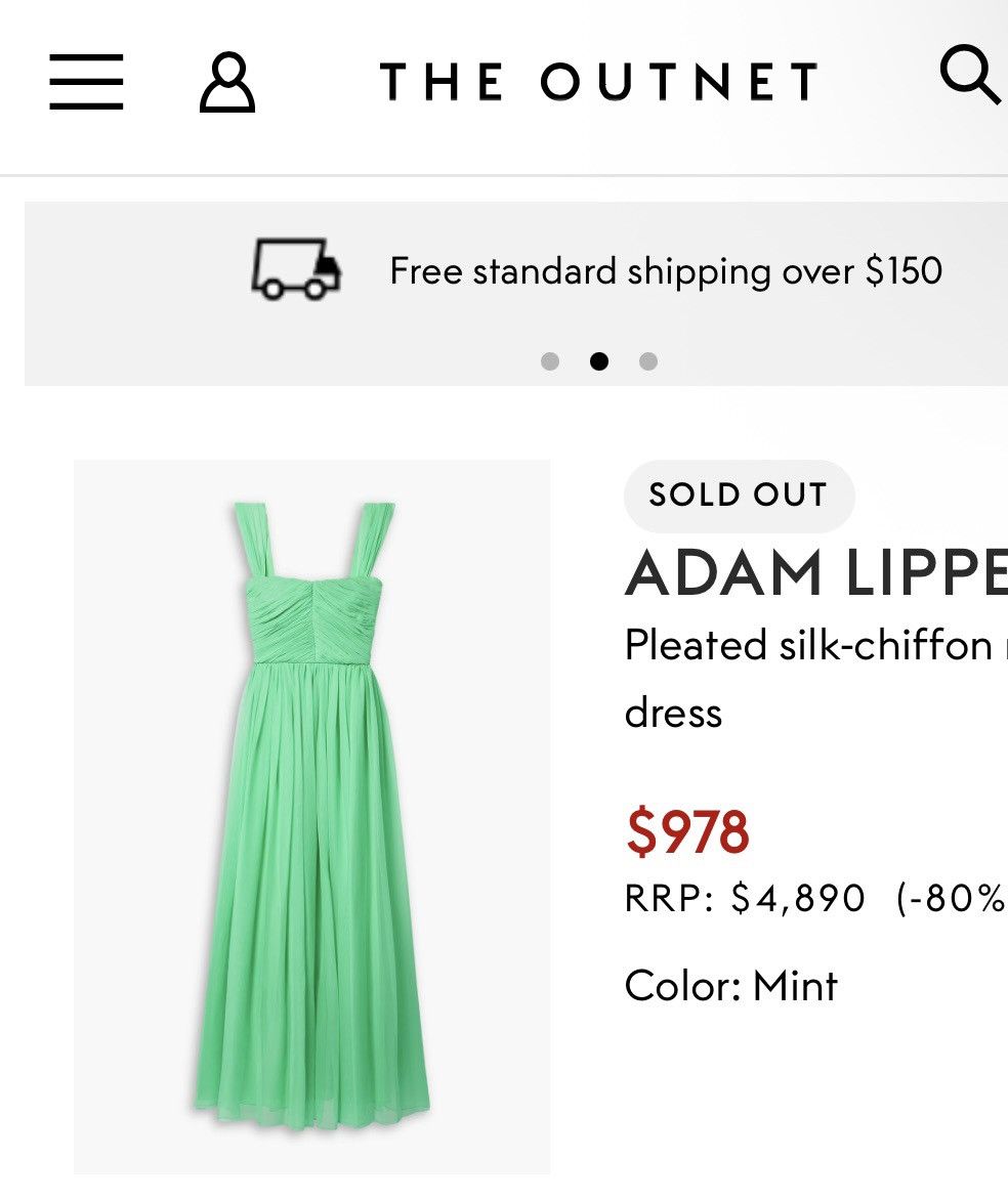Adam Lippes ADAM LIPPES Pleated silk-chiffon maxi Dress Mint MSRP $4890 Size XS / US 0-2 / IT 36-38 - 4 Thumbnail