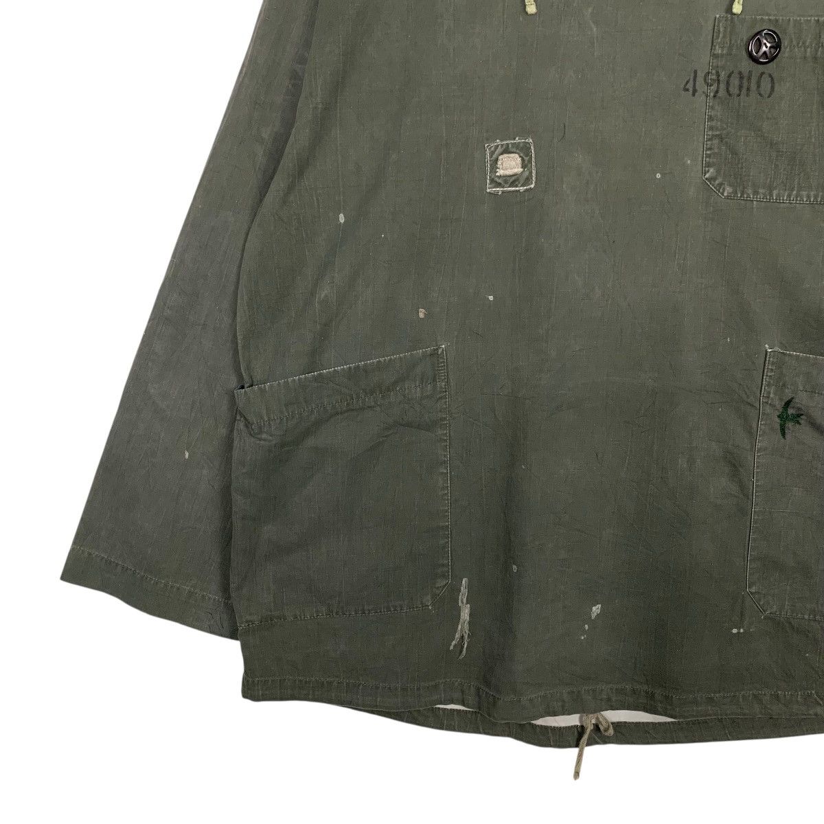 Vintage SLOW HANDS US Oil Workism Pullover Hooded Jacket #2917-C132 Size US L / EU 52-54 / 3 - 3 Thumbnail
