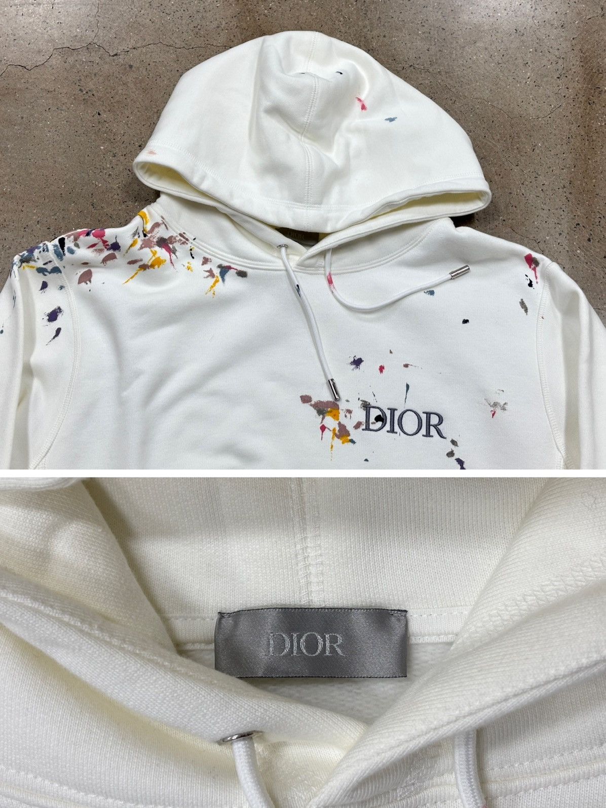 Dior Dior 21fw Paint Splatter Logo Hoodie Size US XL / EU 56 / 4 - 3 Thumbnail