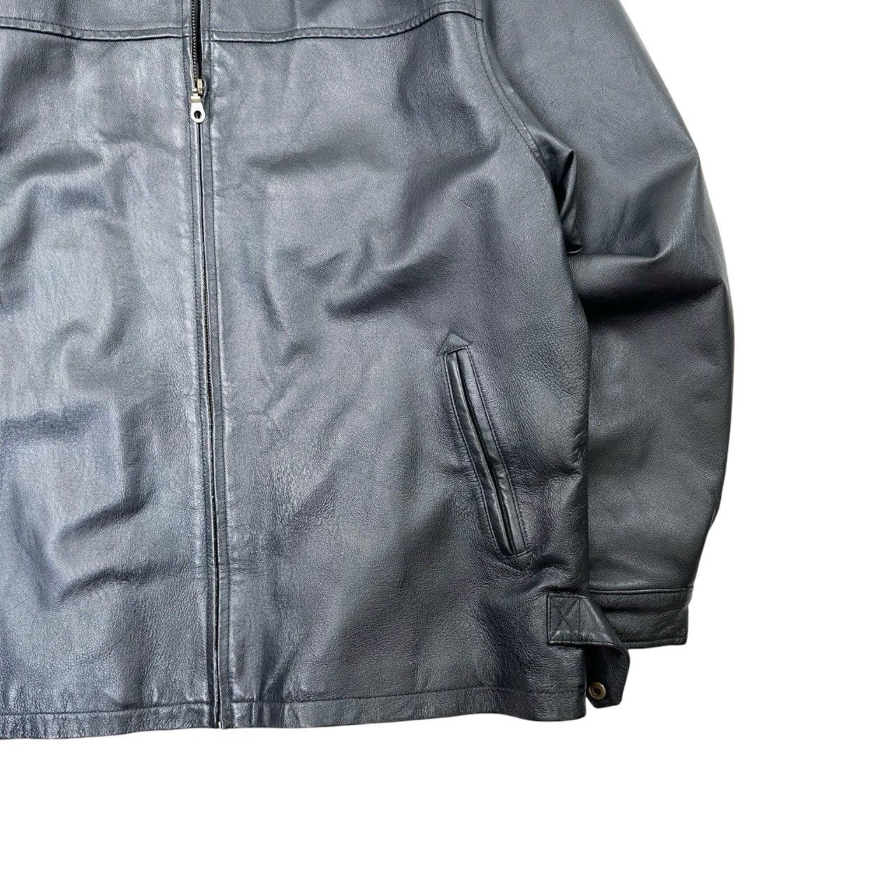 Vintage Vintage 90s Cougar Leather Heavy Leather Zip Up Jacket Size US L / EU 52-54 / 3 - 3 Thumbnail