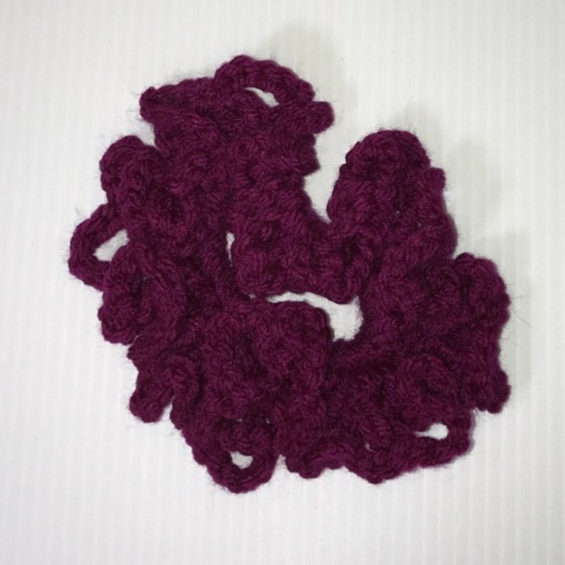 Handmade NWT Purple Handmade Crocheted Hair Scrunchie Size ONE SIZE - 3 Thumbnail