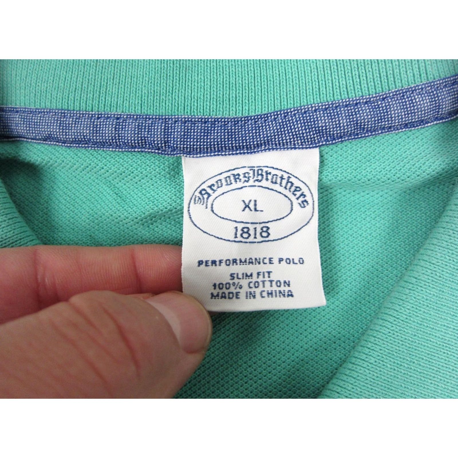 Brooks Brothers Brooks Brothers Polo Shirt Mens XL Green Slim Fit Performance Golf Size US XL / EU 56 / 4 - 4 Thumbnail