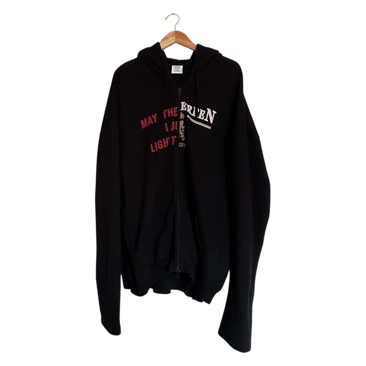 Vetements Vetements May The Bridges Antwerpen Zip Up Hoodie AW17