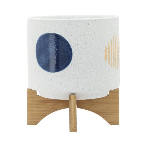 Designer × Homemade S/2 5/8" FUNKY PLANTER W/ STAND, WHITE Size US L / EU 52-54 / 3 - 2 Thumbnail