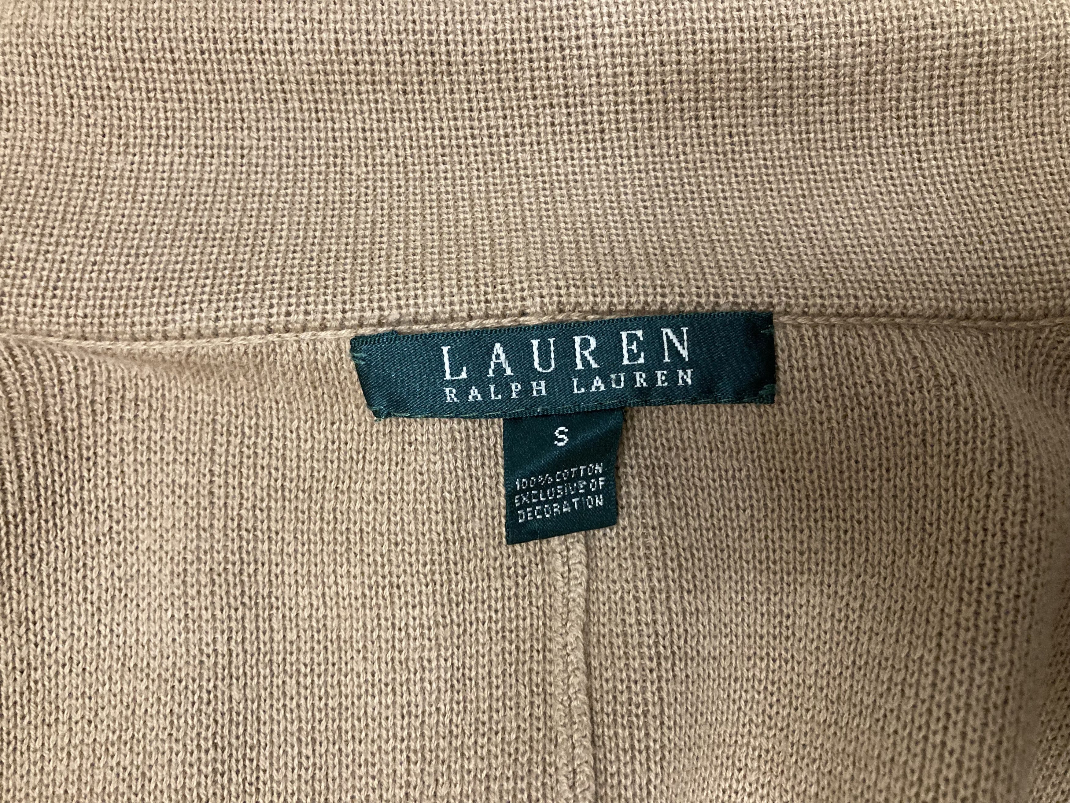 Ralph Lauren × Vintage Ralph Lauren Beige Cotton Blazer With Embroidered Patch Size S / US 4 / IT 40 - 4 Thumbnail