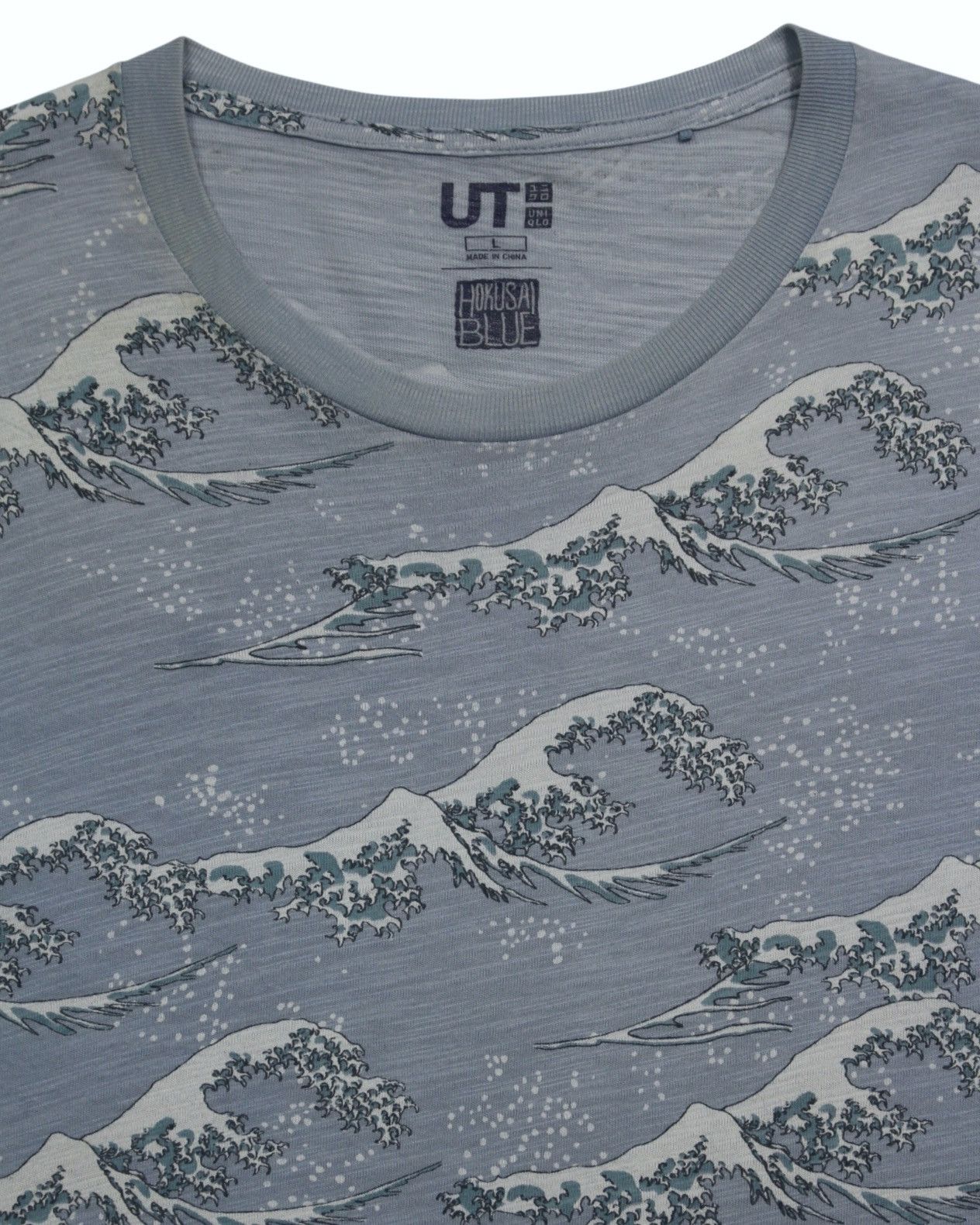 Japanese Brand UNIQLO HOKUSAI BLUE TEE Size US L / EU 52-54 / 3 - 2 Thumbnail