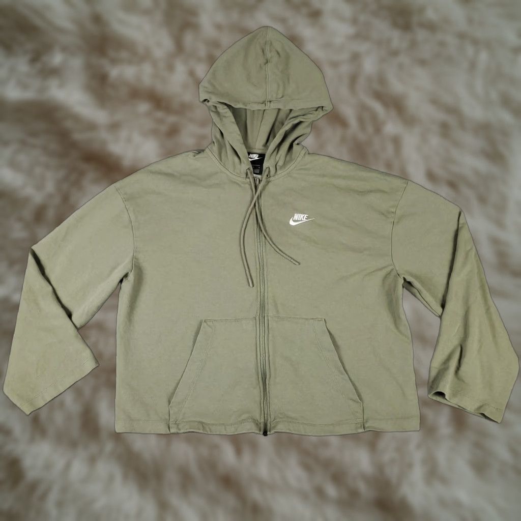 Nike Nike Women's Green Full Zip Hoodie Sportswear Casual Sweater L Size L / US 10 / IT 46 - 1 Thumbnail