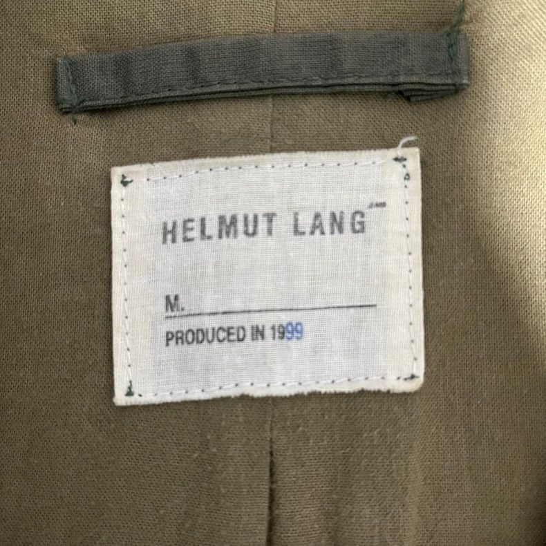 Helmut Lang HELMUT LANG size46 White line army green overcoat jacket Size US S / EU 44-46 / 1 - 3 Thumbnail