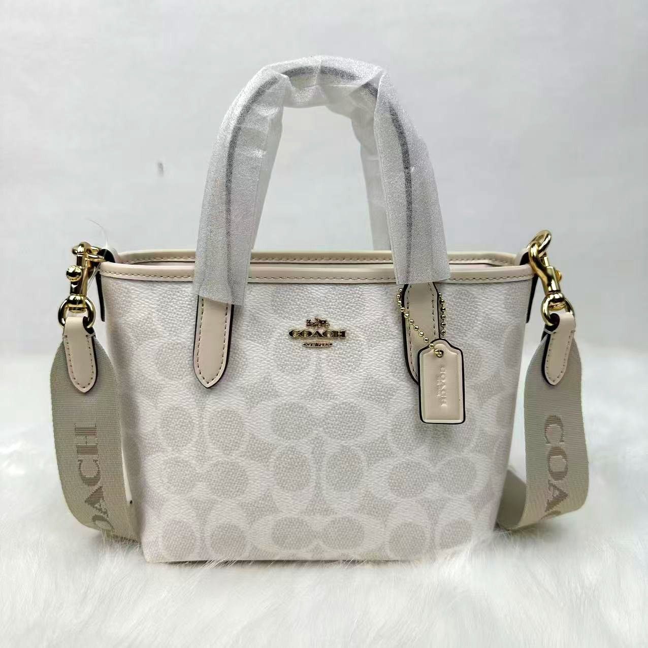 Coach Coach Mini City Tote Bag Crossbody Shoulder Sig Canvas NWT Size ONE SIZE - 1 Thumbnail