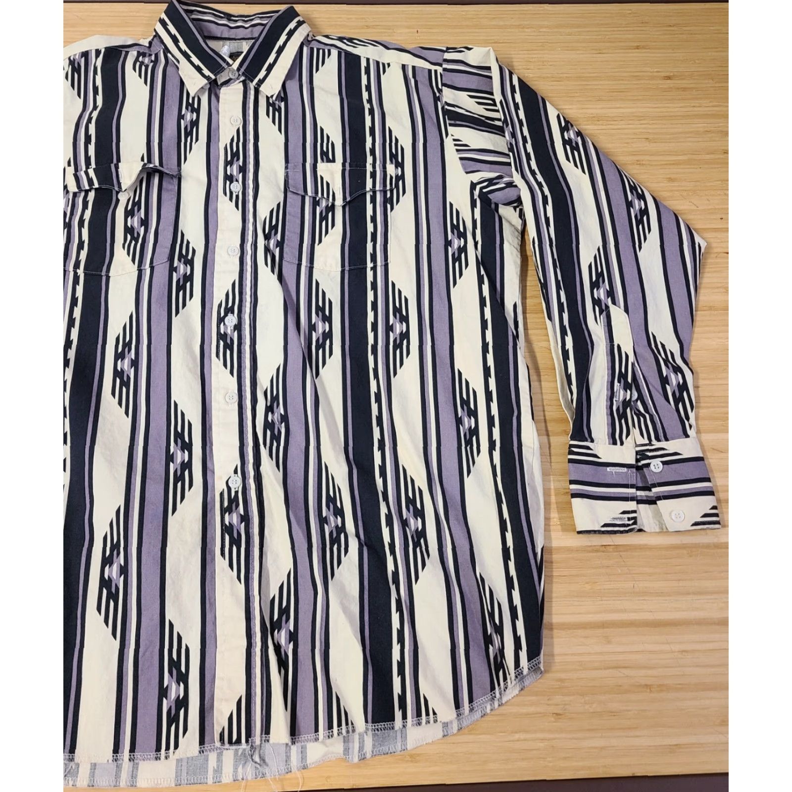Vintage VINTAGE Panhandle Slim Western Shirt Mens XL 17.5 Southwestern Print Button Up Size US XL / EU 56 / 4 - 2 Thumbnail