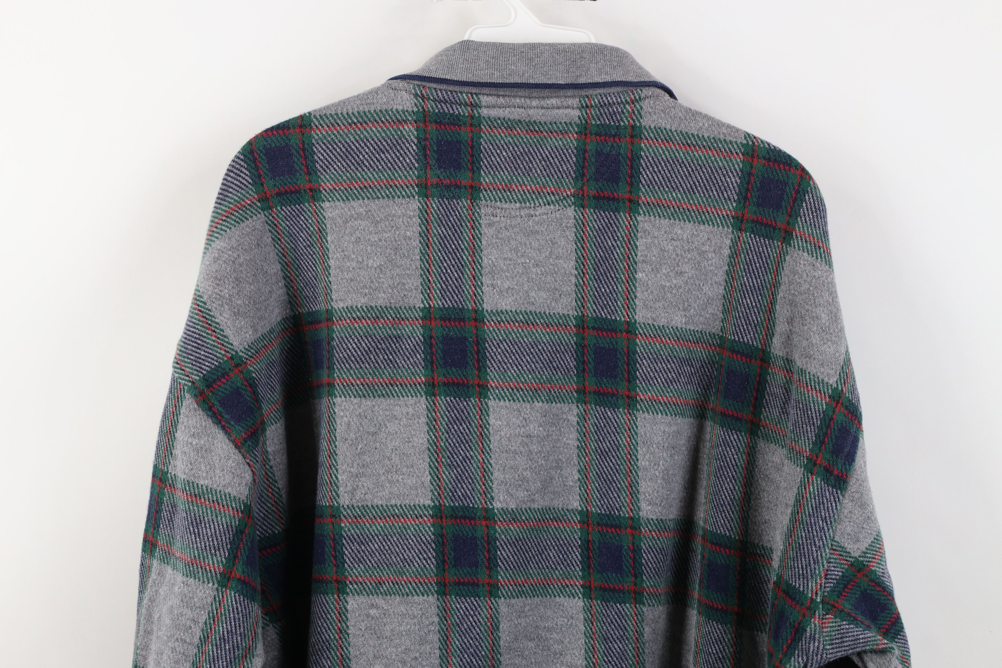 Vintage Vintage 90s Streetwear Long Sleeve Rugby Polo Shirt Plaid Size US XL / EU 56 / 4 - 11 Thumbnail