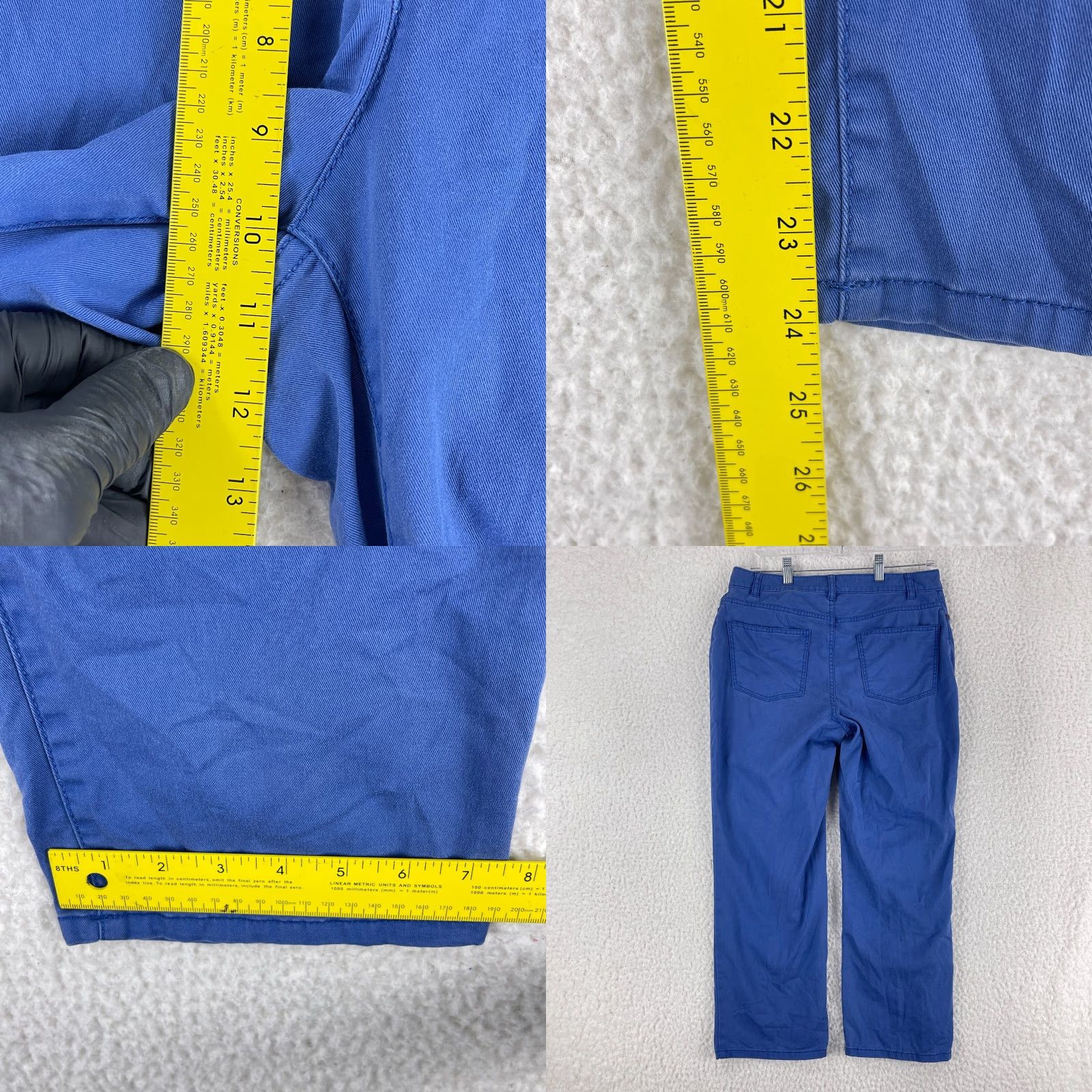 Talbots Talbots Blue Curvy Straight Leg Chino Pants Womens Mid-Rise Flat Front Size 6 Size 28" / US 6 / IT 42 - 8 Thumbnail