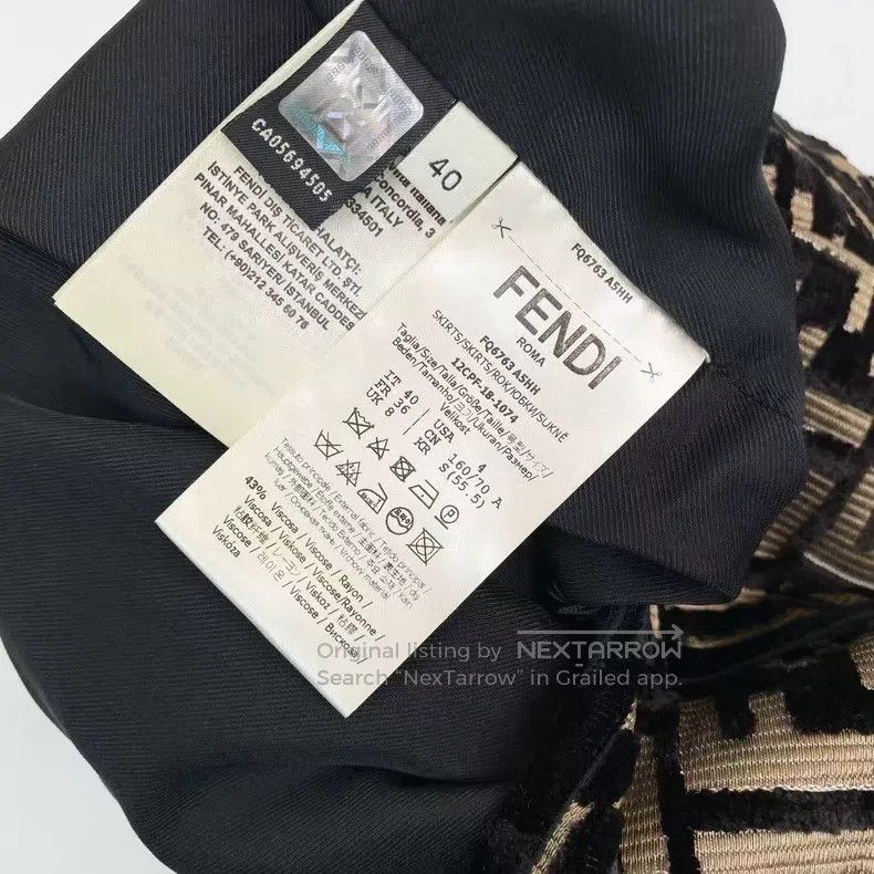 Other Fendi Viscose fiber floral all-over print half skirt Size 24" / US 00 / IT 34 - 5 Thumbnail