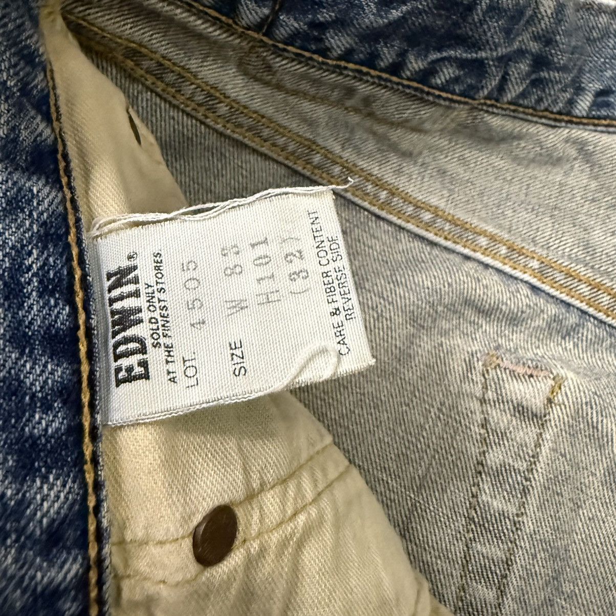 Edwin Vintage 90s Selvedge Edwin 505xx Distressed Light Wash Denim Size US 32 / EU 48 - 12 Thumbnail