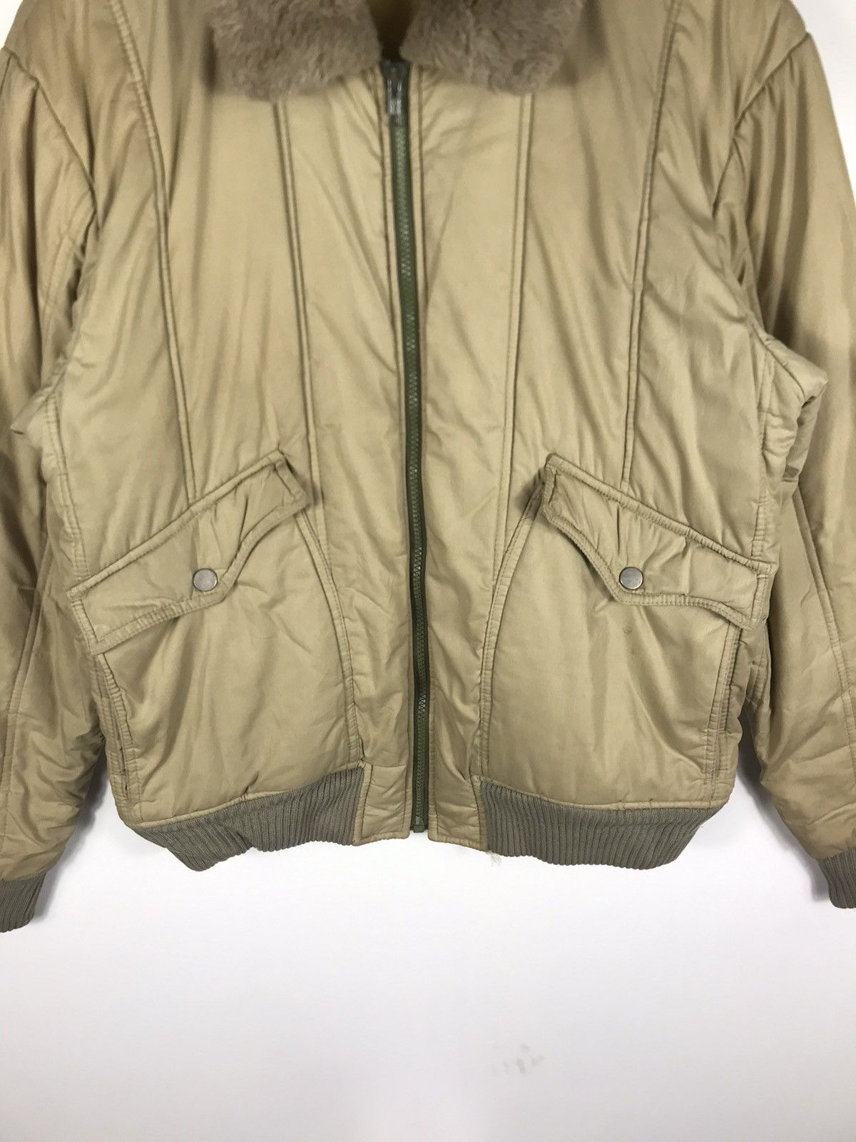 Japanese Brand ⚡️Vintage Fur Collar Bomber Jacket Size US L / EU 52-54 / 3 - 5 Thumbnail