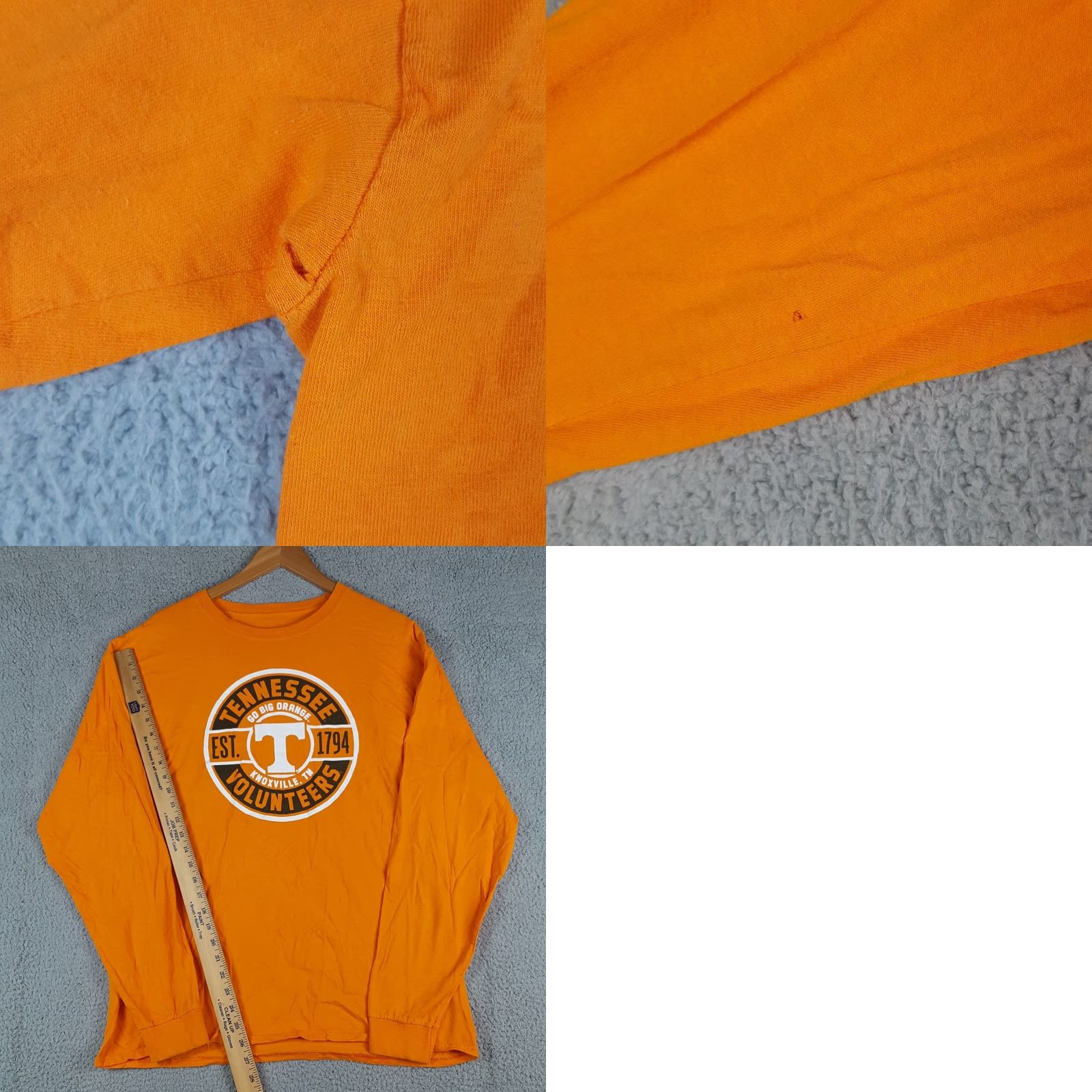 Vintage Tennessee Volunteers T-Shirt Long Sleeve L VTG Big Orange College Sports Cotton Embroidered Logo Mens Orange 90s Retro Vintage School University Y2K Size US L / EU 52-54 / 3 - 8 Thumbnail
