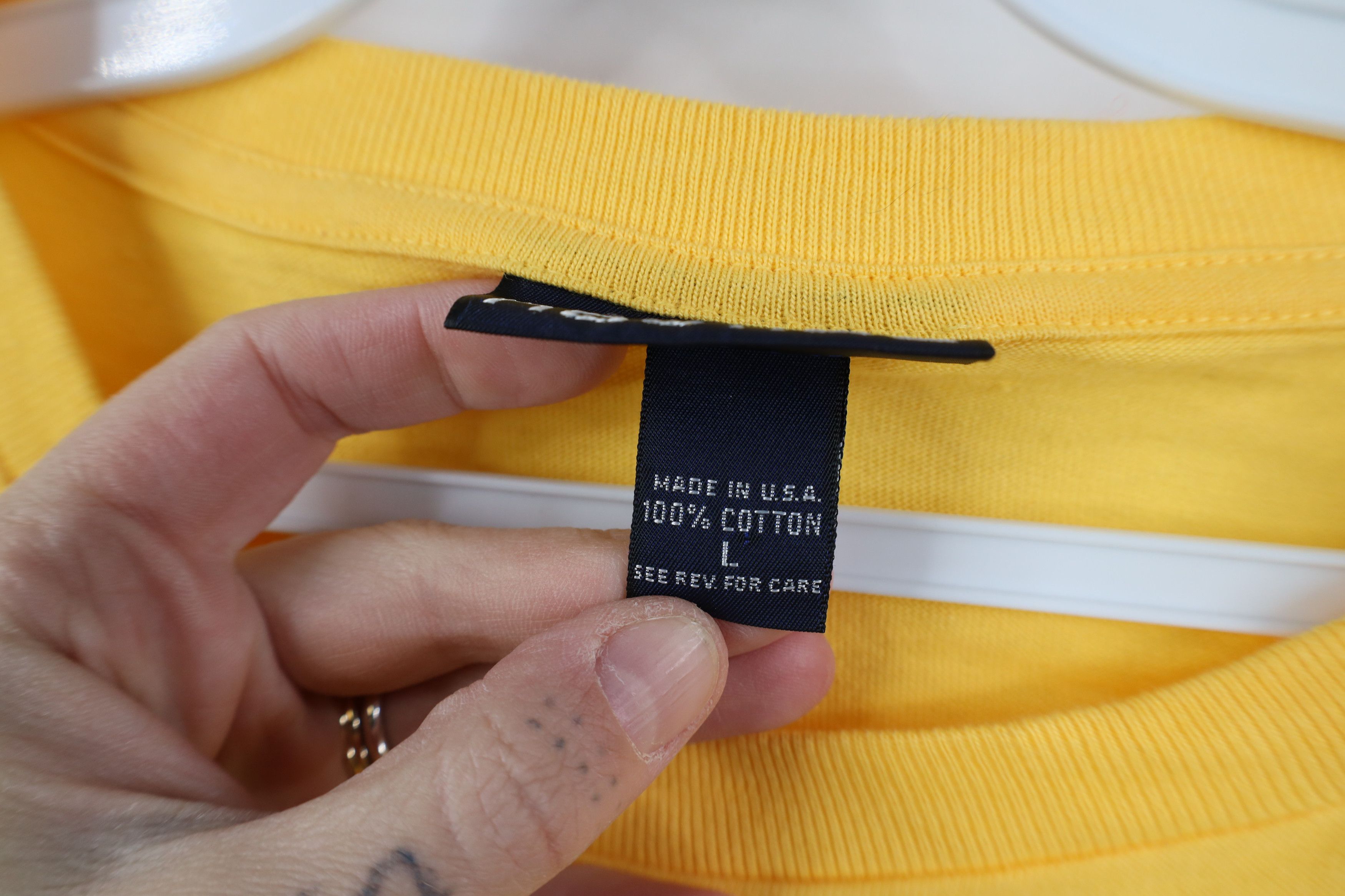 Nautica Vintage 90s Nautica Sailing Baggy Fit T-Shirt Yellow USA Size US L / EU 52-54 / 3 - 7 Thumbnail