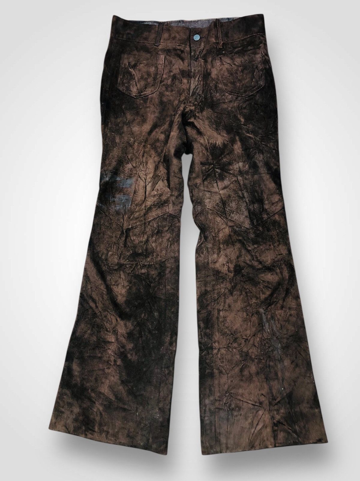 If Six Was Nine Rare Canadiaz Suede Leather Pants Flare (38) Size US 30 / EU 46 - 1 Thumbnail